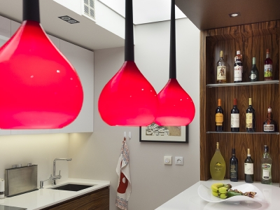 эффектные светильники- замечательный декоративный прием оформления кухни