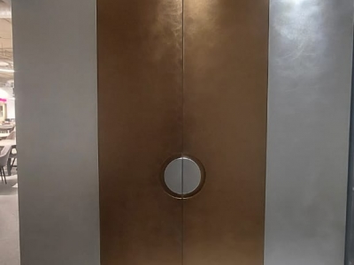 Шкаф ультрасовременный стиль - нержавейка, бронза, фасады МДФ