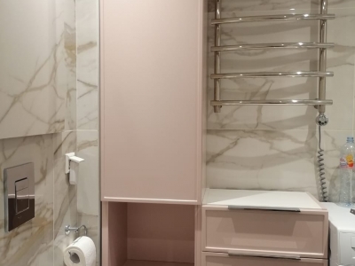 Отделка ванных комнат под заказ, мебель из МДФ